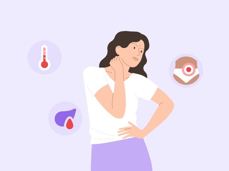 Ở một số người, kỳ kinh còn làm trầm trọng thêm các triệu chứng bệnh tật - Ảnh: Flo app