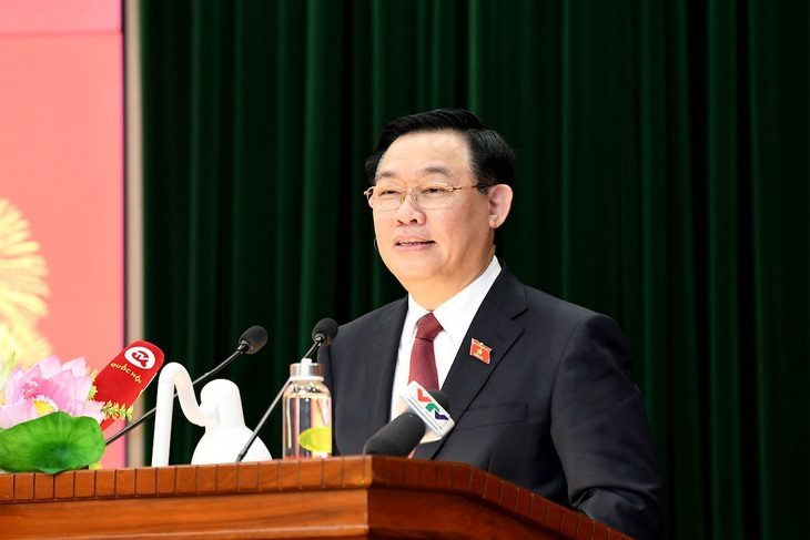 Chủ tịch Quốc hội Vương Đình Huệ - Ảnh: LÂM HIỂN
