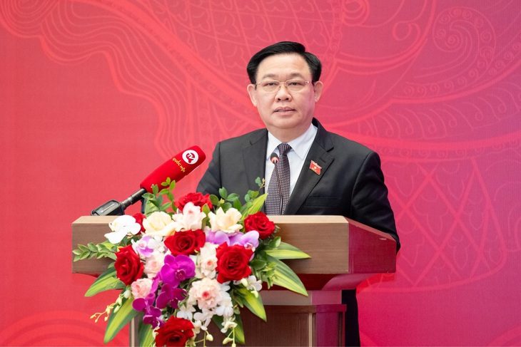 Chủ tịch Quốc hội đánh giá cao sự tham gia của mạng xã hội trong công tác tuyên truyền thông tin, tuyên truyền các luật, nhất là Luật Đất đai - Ảnh: GIA HÂN
