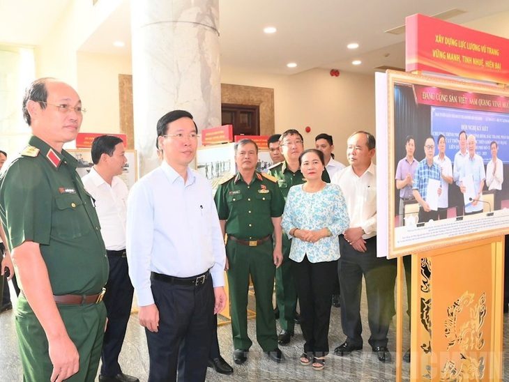 Chủ tịch nước Võ Văn Thưởng dự tổng kết chiến lược bảo vệ Tổ quốc tại TP.HCM - Ảnh 1.